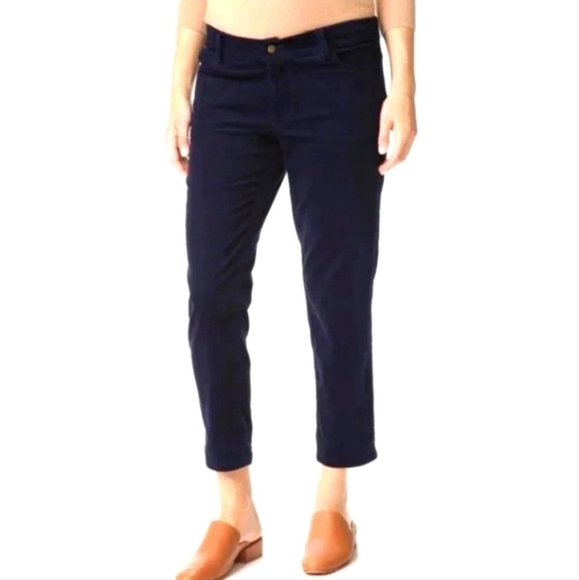Hatch Blue Maternity Boyfriend Corduroy Pants Size 2 Small/Medium - Picture 1 of 5